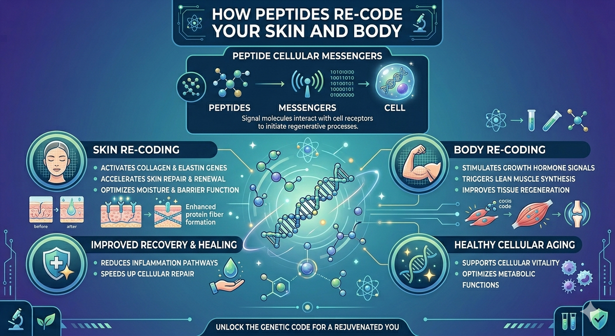 How Peptides Re-Code Your Skin and Body